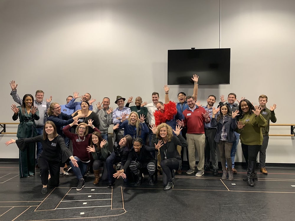 Group of people on LNF members smiling